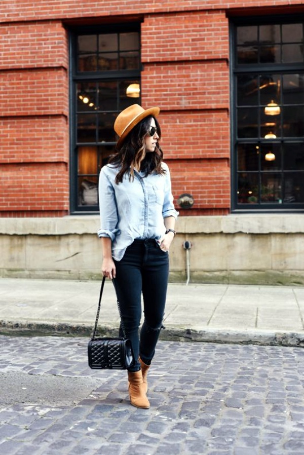 Chambray Shirt Outfits02