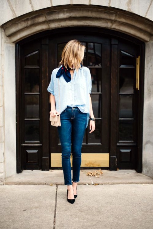 Chambray Shirt Outfits11