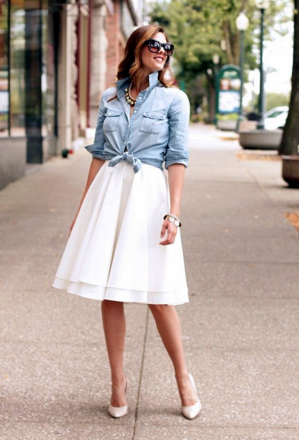 Chambray Shirt Outfits14