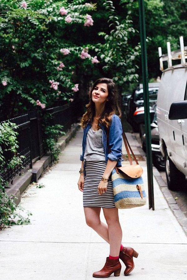 Striped Skirt Outfit Ideas (1)