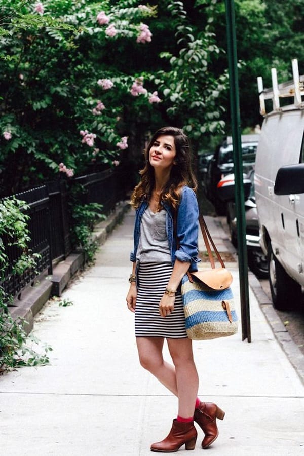 45 Striped Skirt Outfit Ideas to copy ASAP