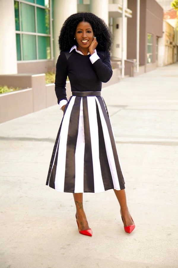 45 Striped Skirt Outfit Ideas to copy ASAP
