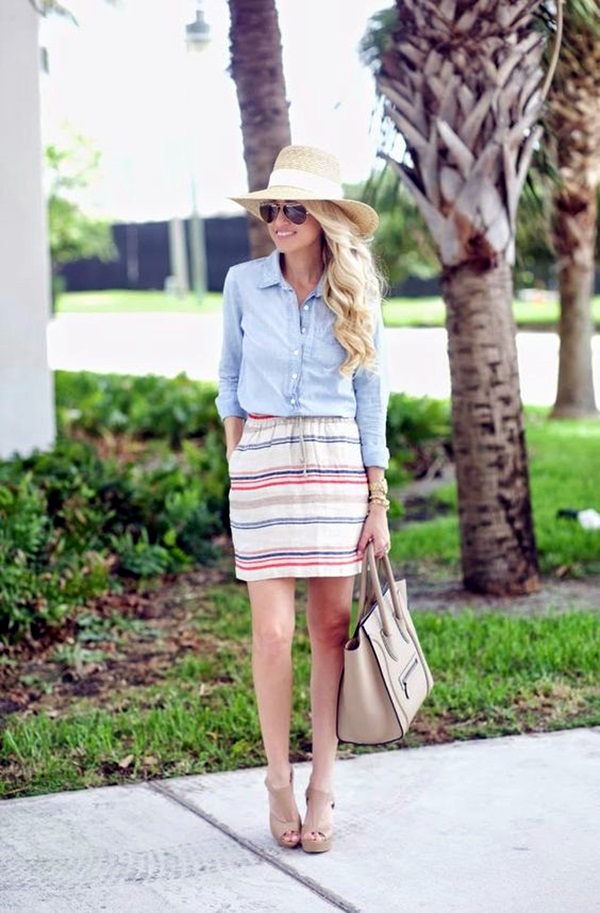 Striped Skirt Outfit Ideas (2)