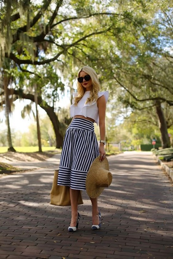 Striped Skirt Outfit Ideas (3)