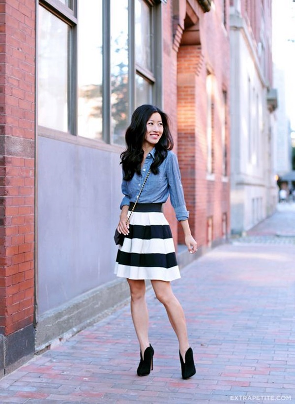 45 Striped Skirt Outfit Ideas to copy ASAP