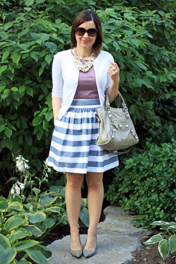 45 Striped Skirt Outfit Ideas to copy ASAP