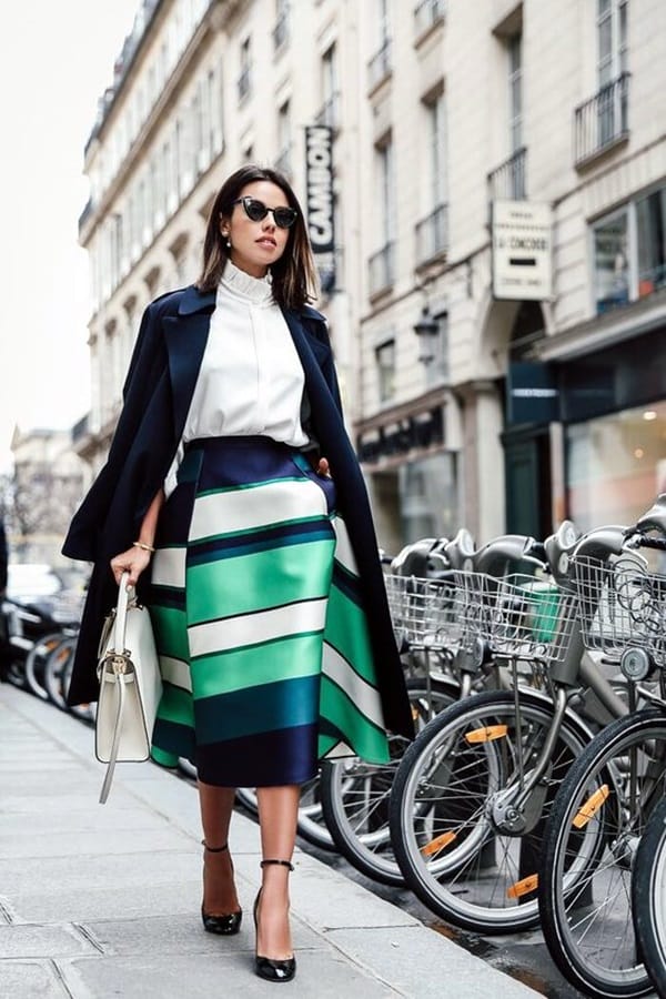 45 Striped Skirt Outfit Ideas to copy ASAP