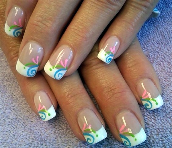 Pretty French Nails Designs (1)