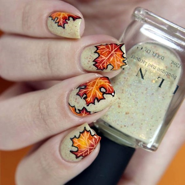 Pretty Thanksgiving Nails Art Designs (19)