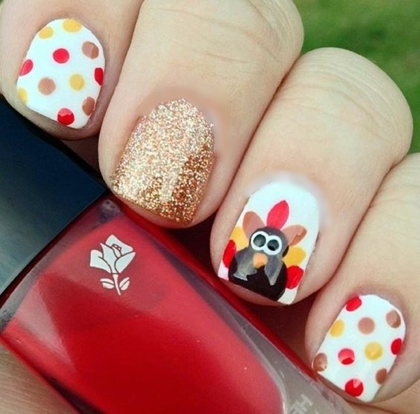 Pretty Thanksgiving Nails Art Designs (7)