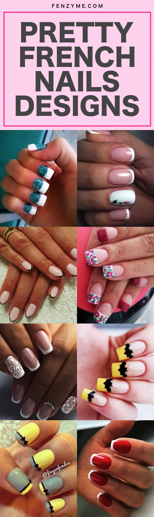 60 Pretty French Nails Designs 18