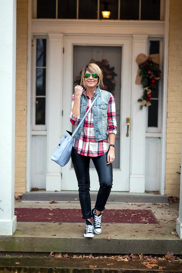 Plaid Shirt Outfits Ideas (11)