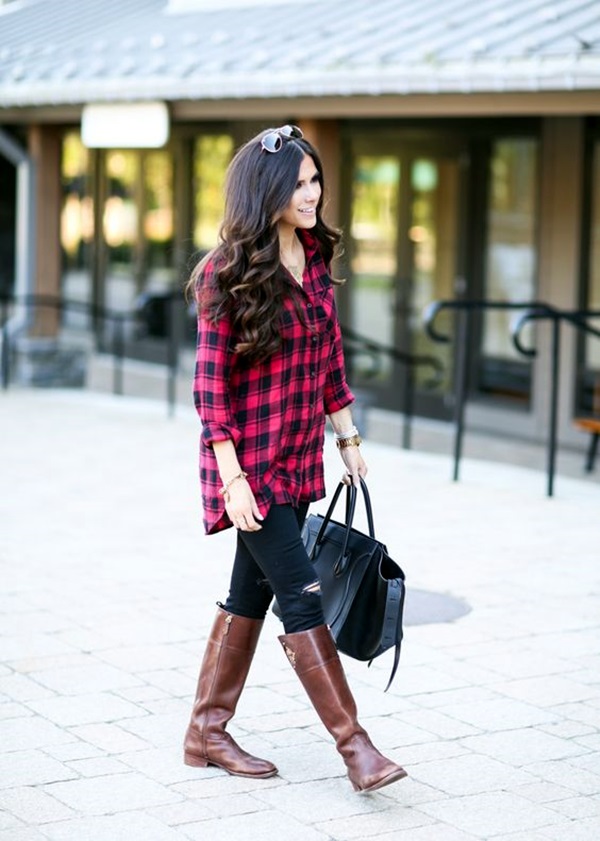 Plaid Shirt Outfits Ideas (2)