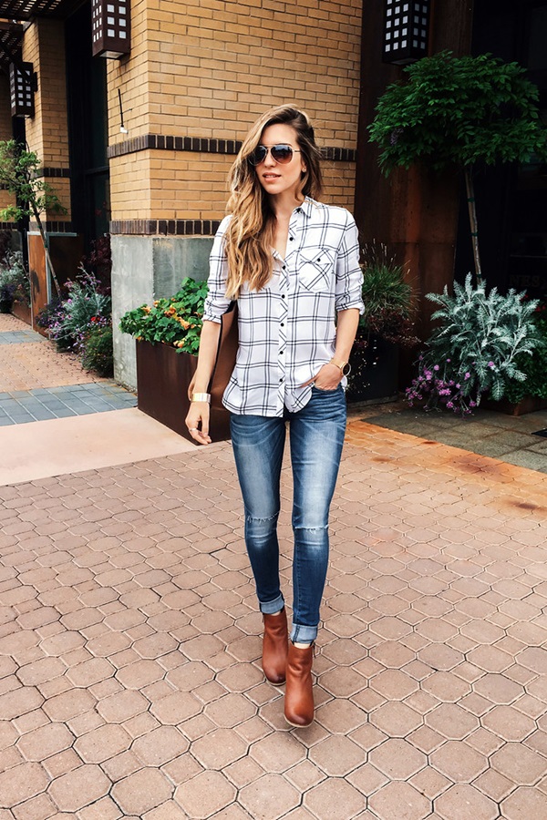 Plaid Shirt Outfits Ideas (2)