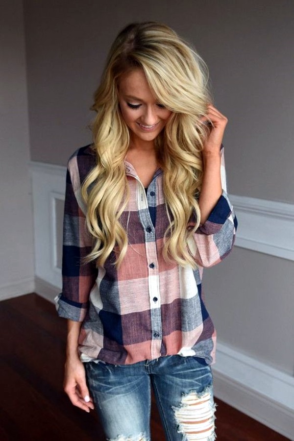 Plaid Shirt Outfits Ideas (4)