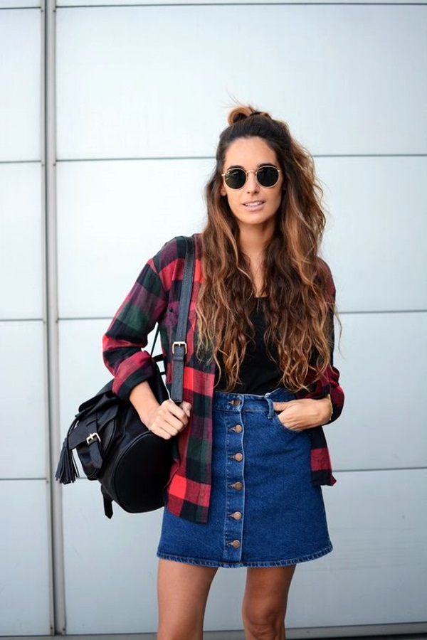 Plaid Shirt Outfits Ideas (9)