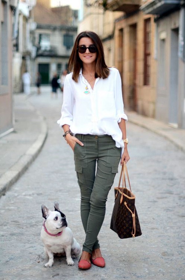 shirt and cargo pants