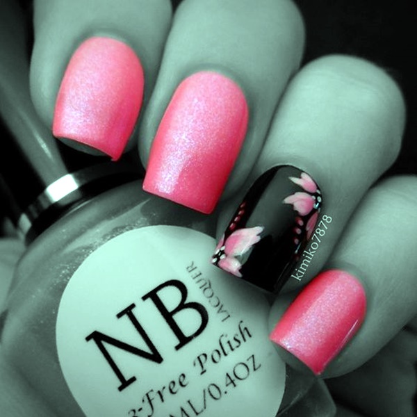 cute-pink-and-black-nails-designs-1