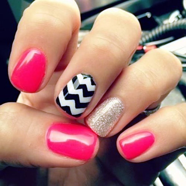 cute-pink-and-black-nails-designs-1