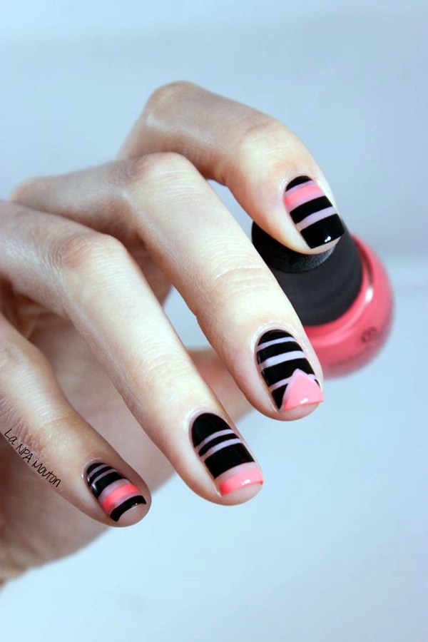 cute-pink-and-black-nails-designs-1