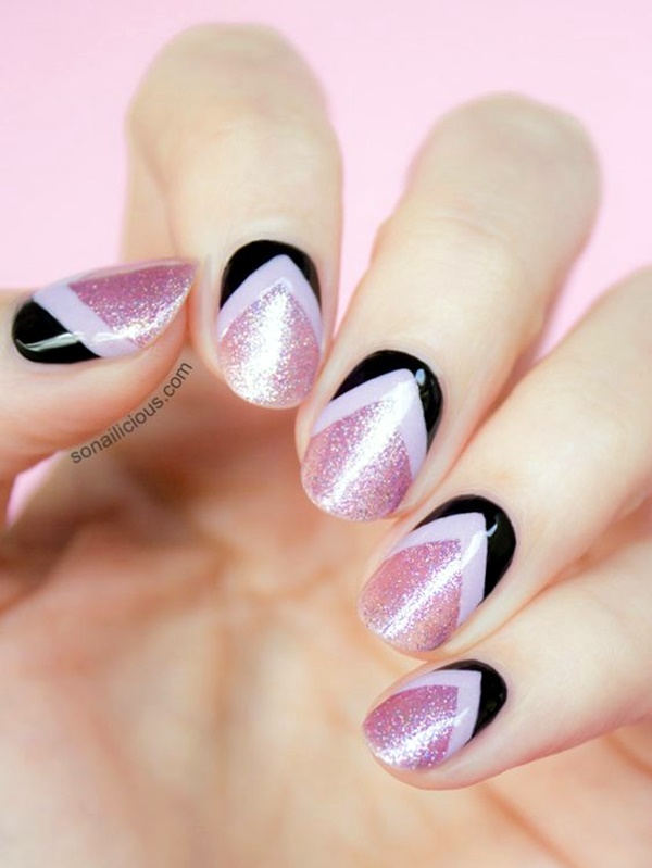 cute-pink-and-black-nails-designs-12