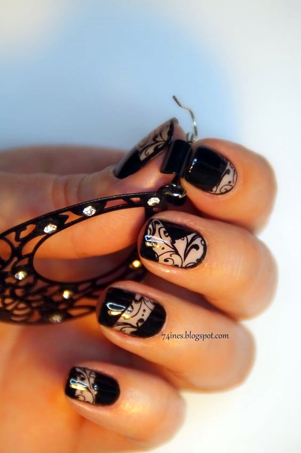 cute-pink-and-black-nails-designs-2