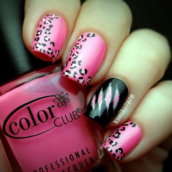 cute-pink-and-black-nails-designs-3