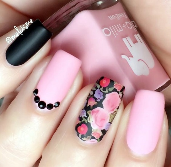 cute-pink-and-black-nails-designs-5