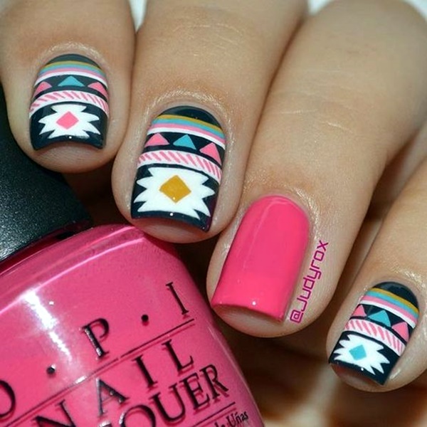 cute-pink-and-black-nails-designs-7