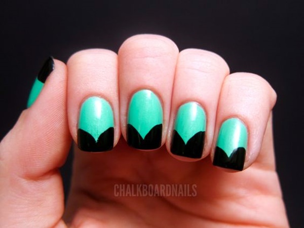 10. Mint Green and Geometric Nail Design - wide 5