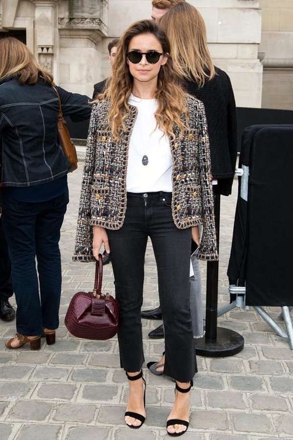 30 Chicish Ideas To Wear Tweed Jacket Outfits This Winter