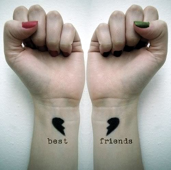 unique best friend tattoos for females small