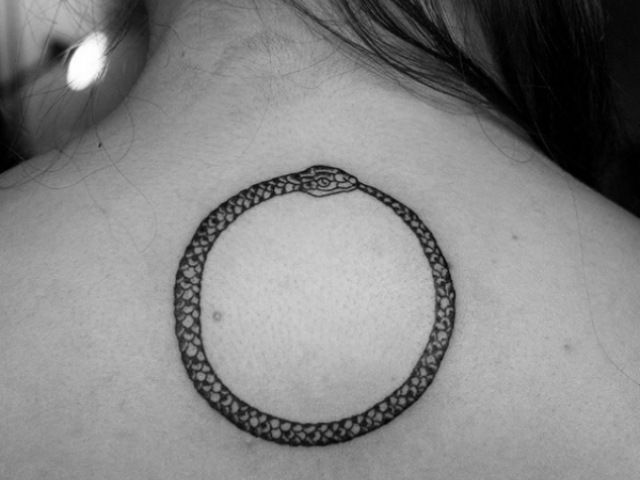 Beautiful Ouroboros Tattoo Ideas with Meanings12