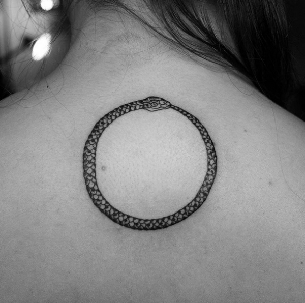 Beautiful Ouroboros Tattoo Ideas with Meanings6