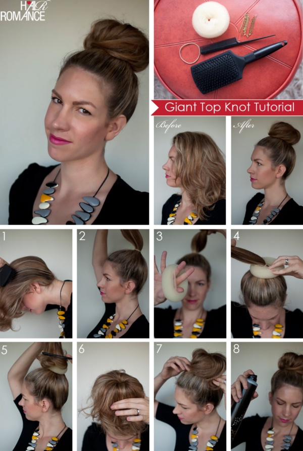 How-to-make-a-sock-Bun-Step-by-Step-Tutorials