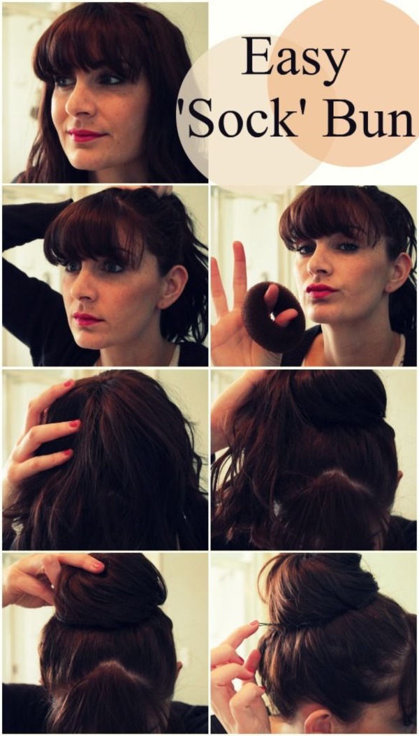 How-to-make-a-sock-Bun-Step-by-Step-Tutorials