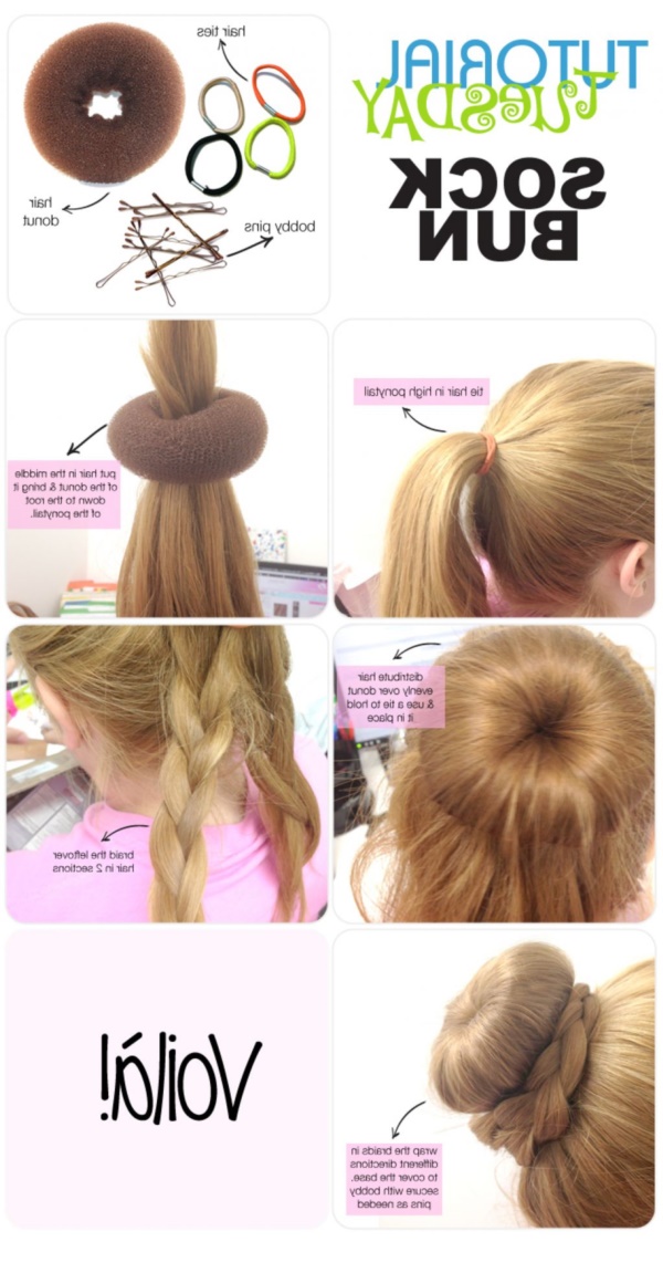 How to make a sock Bun: 18 Step by Step Tutorials