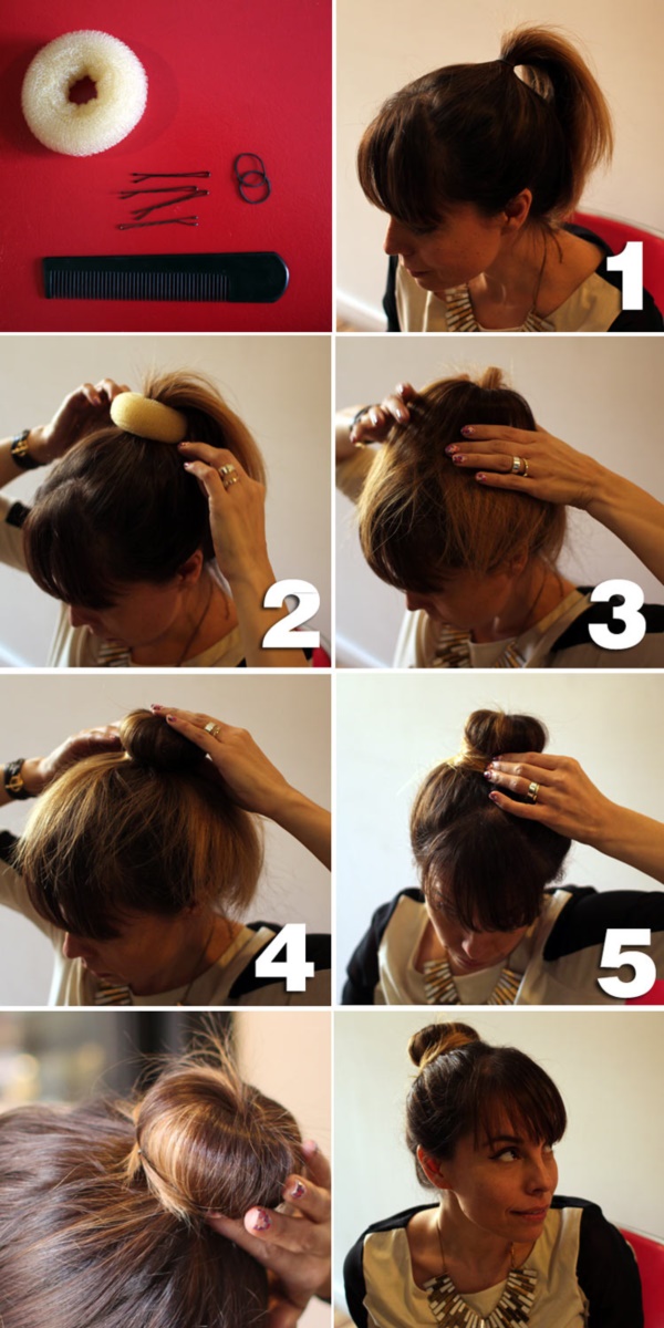 How-to-make-a-sock-Bun-Step-by-Step-Tutorials