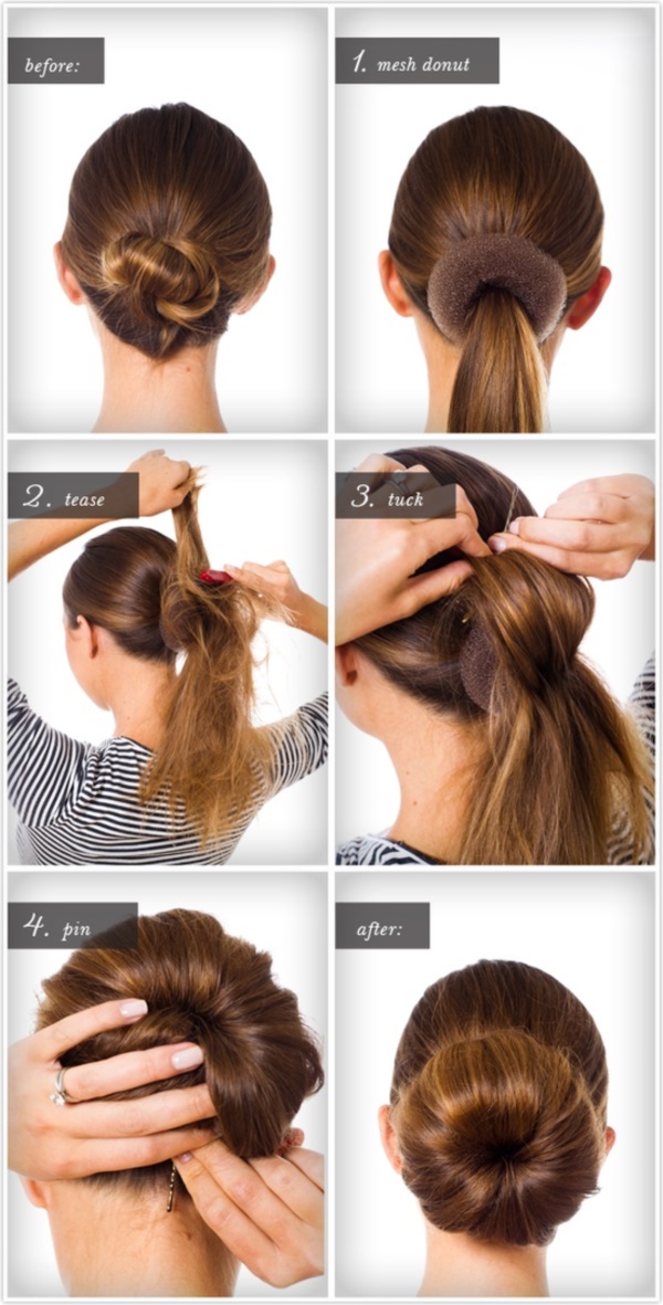 How-to-make-a-sock-Bun-Step-by-Step-Tutorials