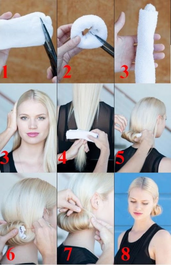 How-to-make-a-sock-Bun-Step-by-Step-Tutorials