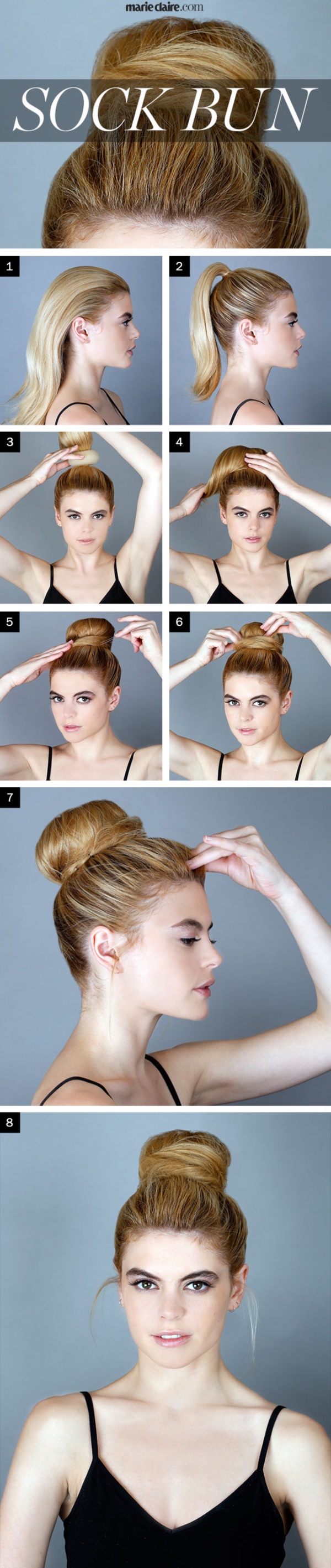 How-to-make-a-sock-Bun-Step-by-Step-Tutorials