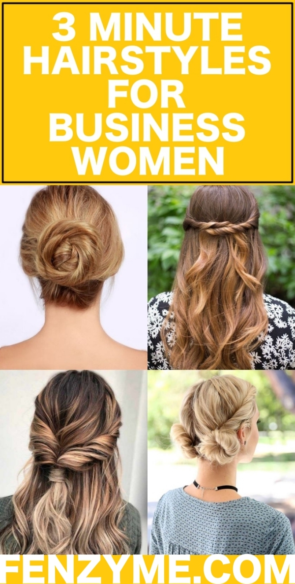 3 Minute Hairstyles for Business Women