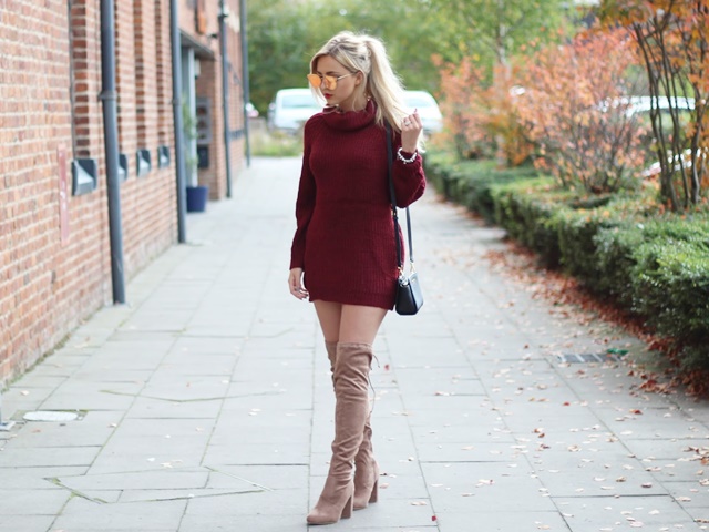 knee high boots outfit 2018