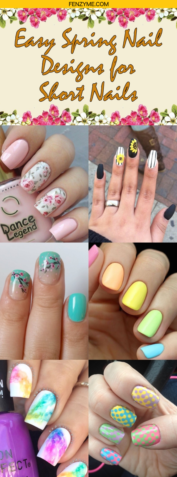 40 Easy Spring Nail Designs for Short Nails