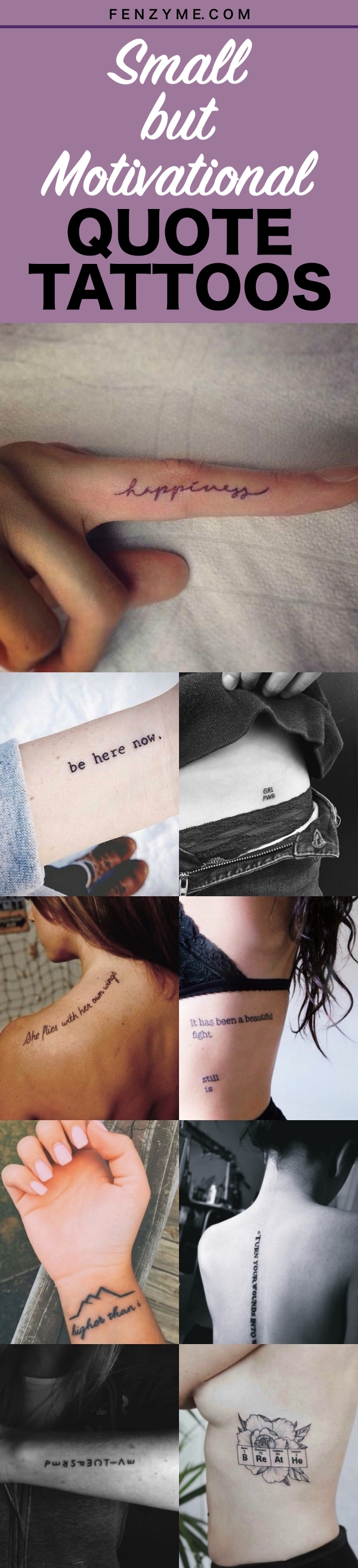 Small but Motivational Quote Tattoos