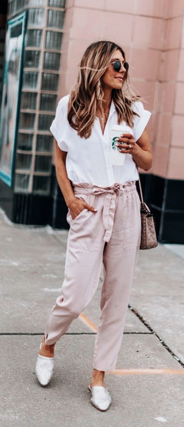 Casual Work Outfits with Flats