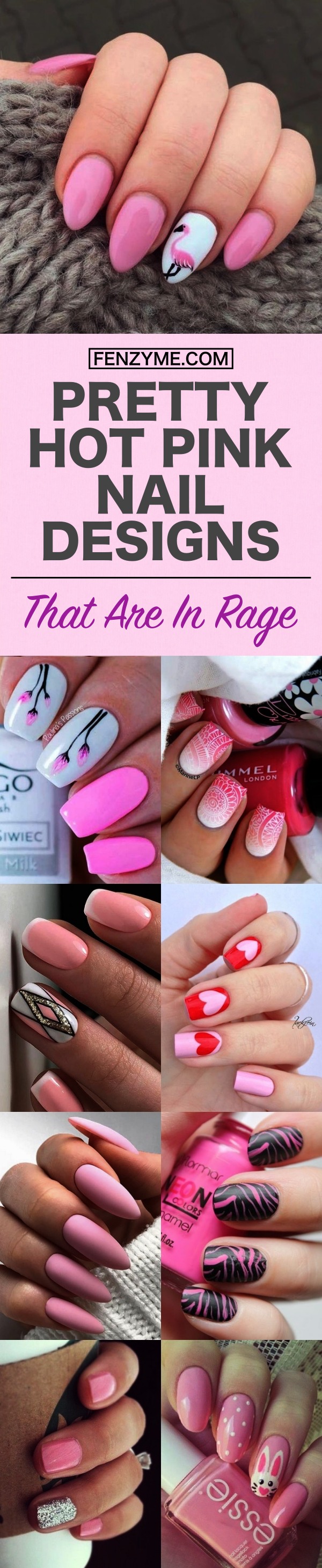 35 Pretty Hot Pink Nail Designs That Are In Rage fashion enzyme fashion enzyme