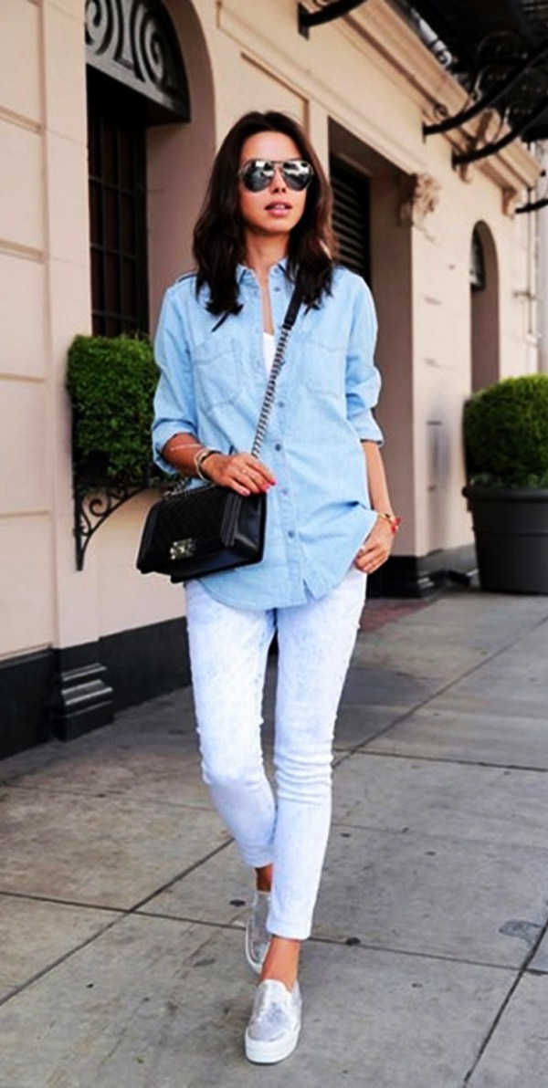 Casual White Pant Work Outfits