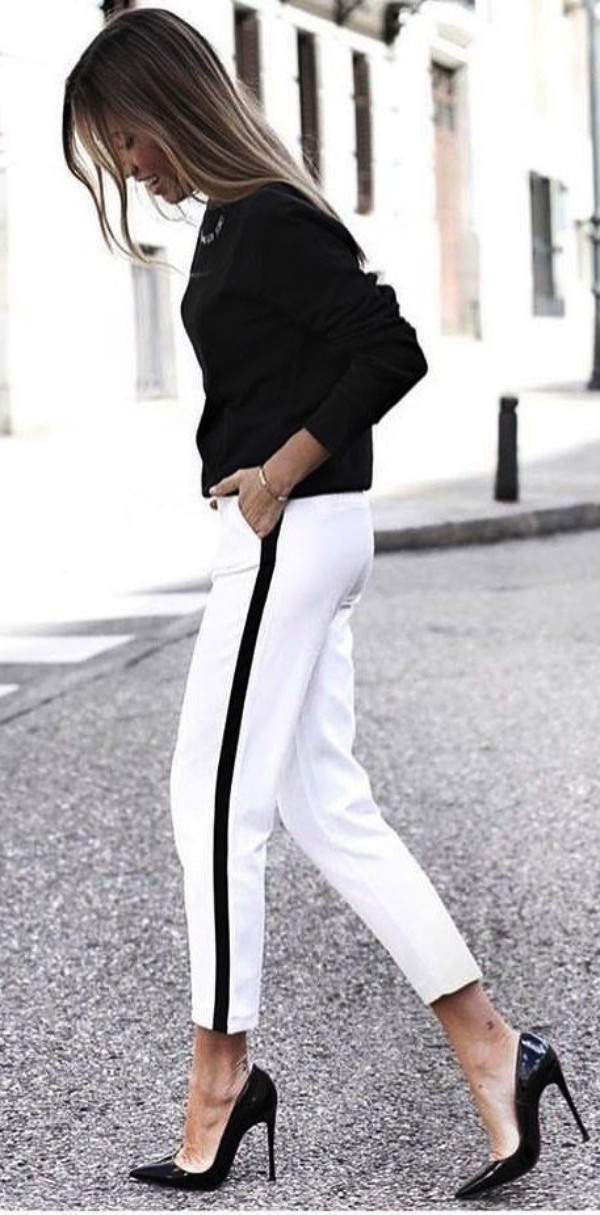 Casual White Pant Work Outfits