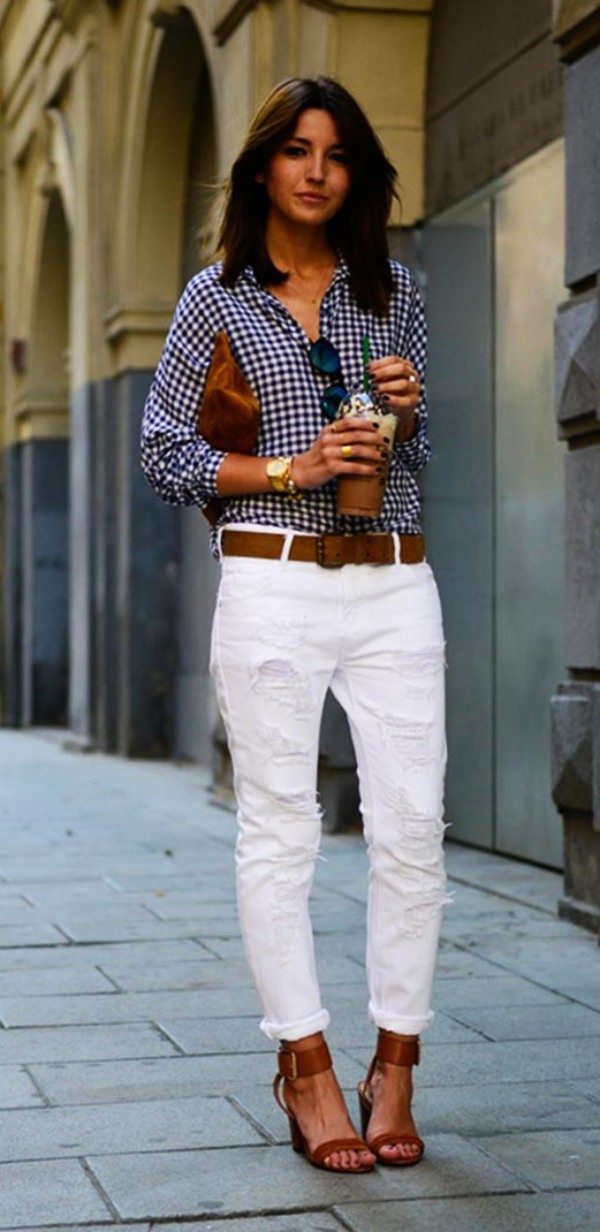 Casual White Pant Work Outfits